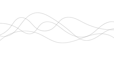 This image features a series of elegant, interconnected wavy lines against a pure white background.