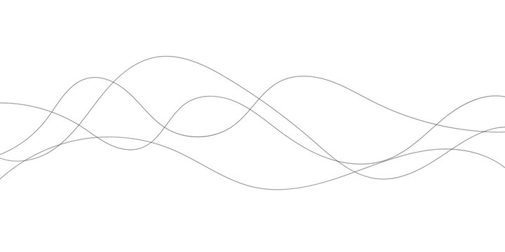 This image features a series of elegant, interconnected wavy lines against a pure white background.