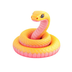 Fototapeta premium 3D vector icon of Rattlesnake isolated on transparency background