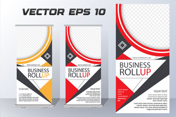 Professional Unique Corporate Roll Up Banner Signage Standee Template for Multipurpose