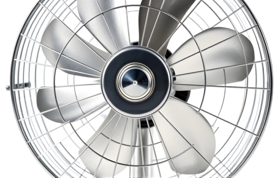 A 1960s electric fan with metal blades