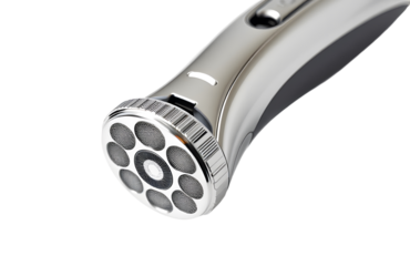 A classic electric shaver with a chrome finish
