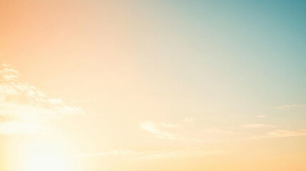 Serene sunset sky with soft pastel colors and wispy clouds, evoking tranquility and peace