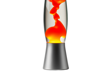 A retro lava lamp with liquid motion