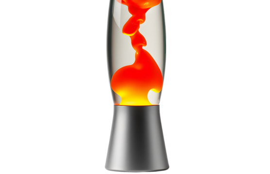 A retro lava lamp with liquid motion