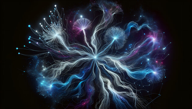abstract fractal background with space