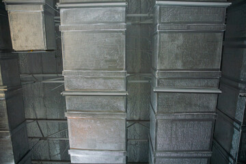 Industrial HVAC duct system in large building