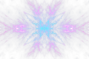 Abstract fractal art, vibrant purple and blue energy, symmetrical design.