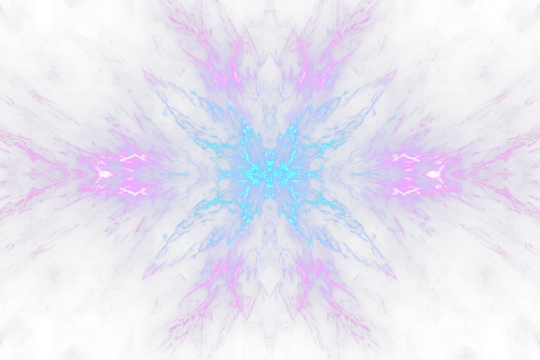 Abstract fractal art, vibrant purple and blue energy, symmetrical design. - Powered by Adobe