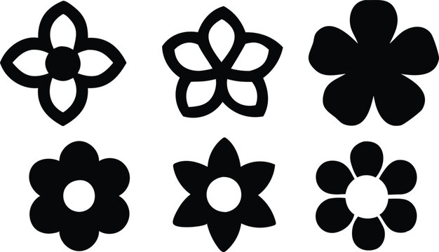 flowers icon set vector illustration