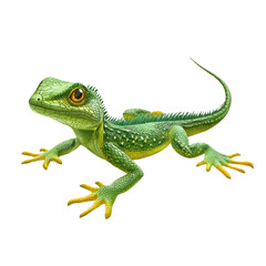 Fototapeta premium 3D vector icon of Basilisk lizard isolated on transparency background