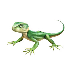 Fototapeta premium 3D vector icon of Basilisk lizard isolated on transparency background