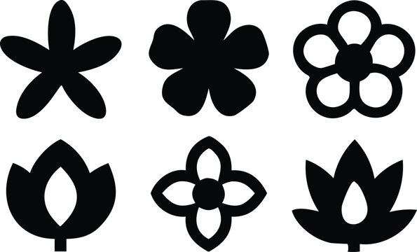 flowers icon set vector illustration