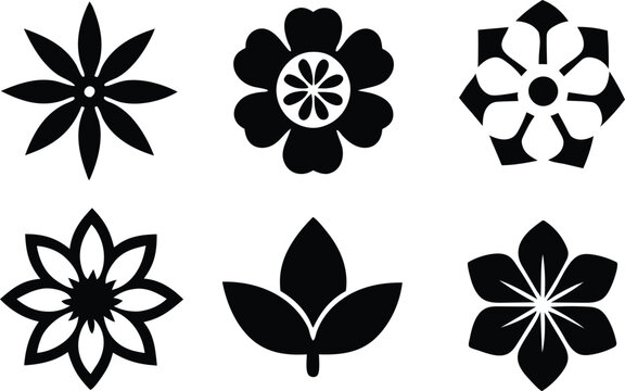 flowers icon set vector illustration