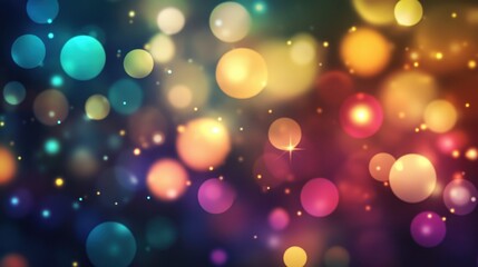 Abstract background with colorful bokeh lights