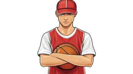 Highflying basketball player png clipart, transparent background for dynamic sports designs