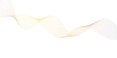  Colorful gradient abstract wave lines poster, vector illustration isolated on white.