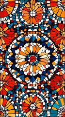 Colorful mosaic tile pattern background