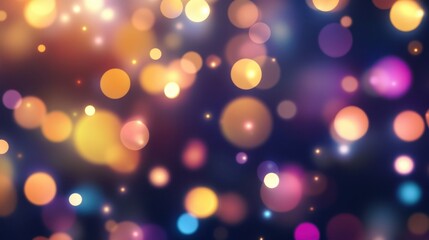  Abstract bokeh light effect with golden sparkles, festive and dreamy background