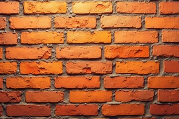 Obraz premium Warm Orange Brick Wall Texture Close Up