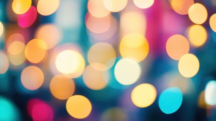 Fototapeta premium Abstract blurred background with colorful bokeh lights