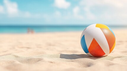 Ni&ntilde;os juegan con una pelota de playa en una soleada tarde junto al mar