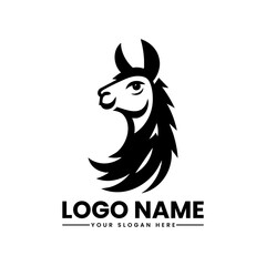 Llama Vector Logo | Cute Andean Animal Illustration | Stylish Alpaca Emblem Design