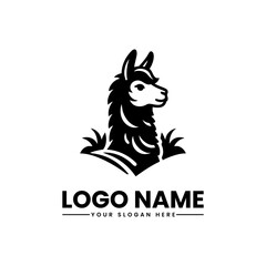 Llama Vector Logo | Cute Andean Animal Illustration | Stylish Alpaca Emblem Design