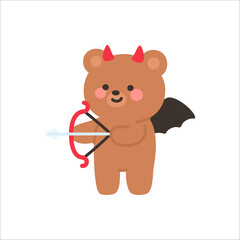 Devil Bear Holding a Bow and Arrow