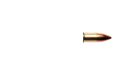 Dark bullet trace with bullet on transparent or white background,png