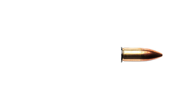 Dark bullet trace with bullet on transparent or white background,png