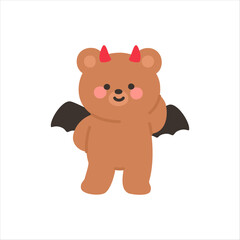 Devil Bear Standing Confidently with a Proud Expression