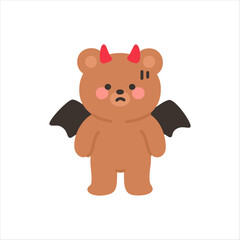 Devil Bear Looking Nervous