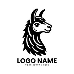 Llama Vector Logo | Cute Andean Animal Illustration | Stylish Alpaca Emblem Design