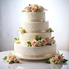 Elegant Four-Tier Wedding Cake