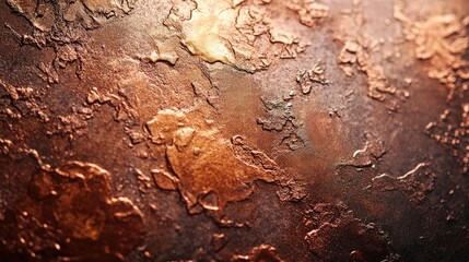 Fototapeta premium A richly hued, textured tapestry reveals deep grooves and shadowed recesses, inviting tactile curiosity amidst its natural complexity
