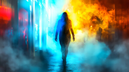 digital shadowy figure