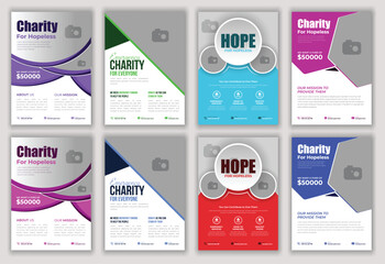Charity Fundraising Flyer Template Volunteer Donation Drive Nonprofit Organization Helping Hands Social Welfare Aid Community Support Assistance Editable Design for Events and Awareness Campaigns.
