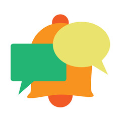 Discussion Alert Vector Flat Icon Design