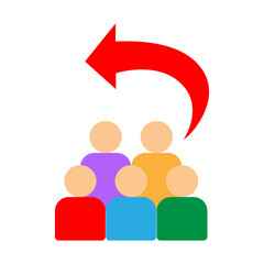 Obraz premium Community Response Vector Flat Icon Design