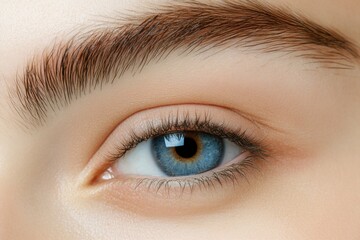 Obraz premium Brow Tinting. Beauty Care: Applying Tint for Eyebrow Perfection