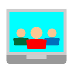Webinar Chat Vector Flat Icon Design