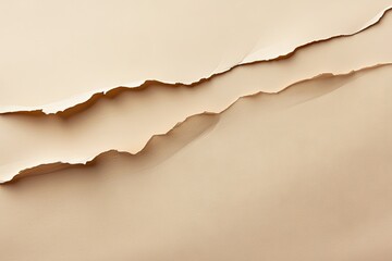 Ripped beige paper texture background