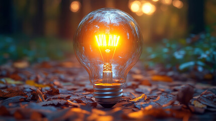 The glass bulb shines a bright set outside