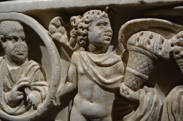 Sicilia, Agrigento, cattedrale di San Gerlando il sarcofago di Ippolito e Fedra