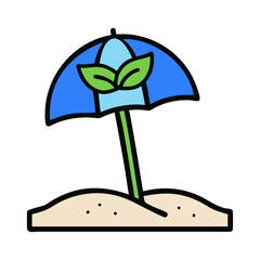 Sustainable Tourism Beach Icon