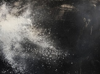 Obraz premium Flour explosion on dark surface