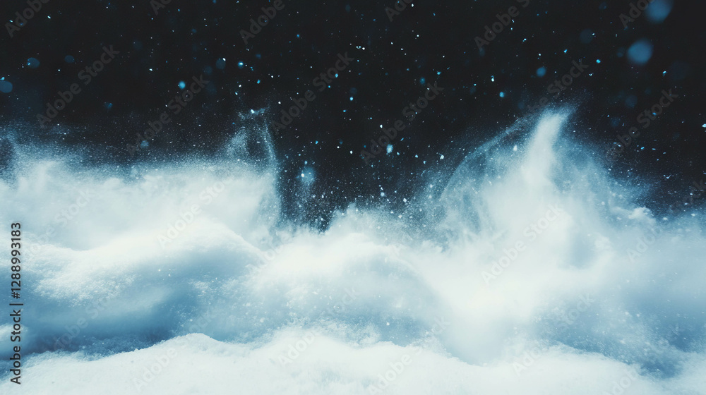 Aufkleber blizzard and swirling snowstorm background for winter design projects