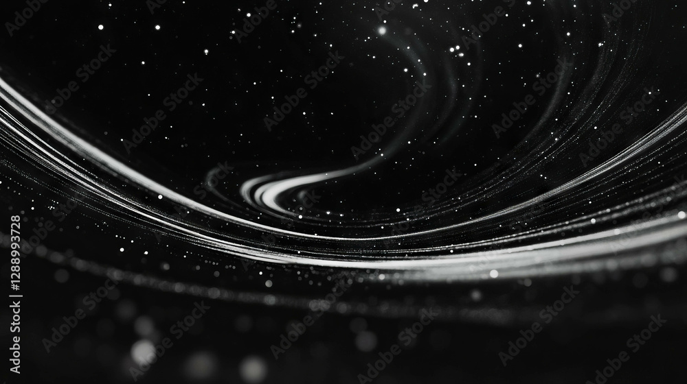 Aufkleber abstract cosmic void with swirling galaxies in dark space for digital design