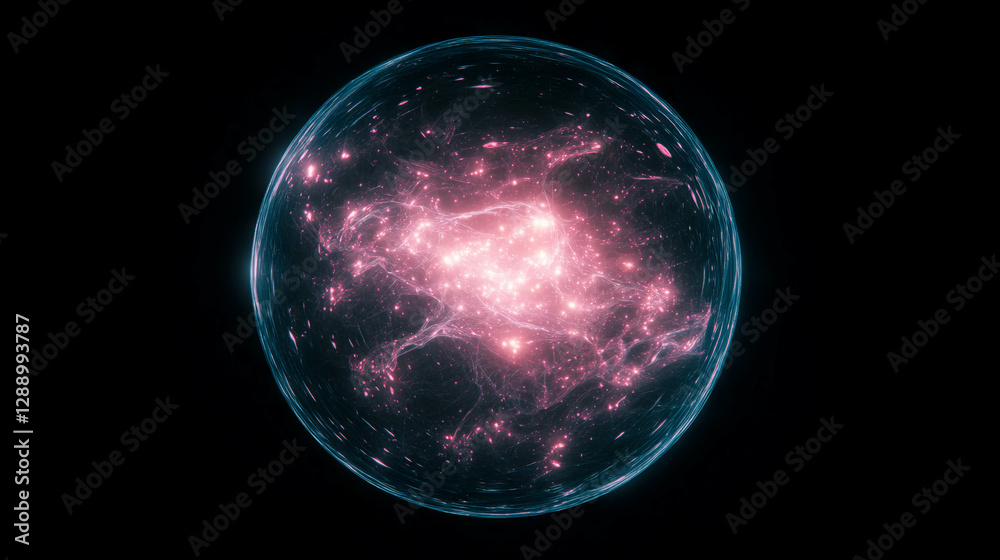 Poster cosmic dark energy and expanding universe conceptual background for space exploration